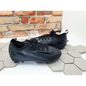 Nike Air Zoom Mercurial Vapor 16 Academy HG Triple Black Soccer Cleats Boys Sz 5